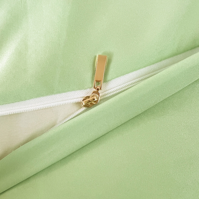 91家纺网 家纺一手货源 找家纺 VIP被业 2025新款赛天丝凉感透气四件套单枕套 英伦绿