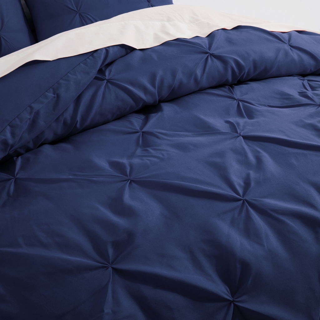 91家纺网 家纺一手货源 找家纺 （总）子不语家纺2025新款跨境外贸手工揪花褶皱三件套亚马逊Temu速卖通Shein沃尔玛专供