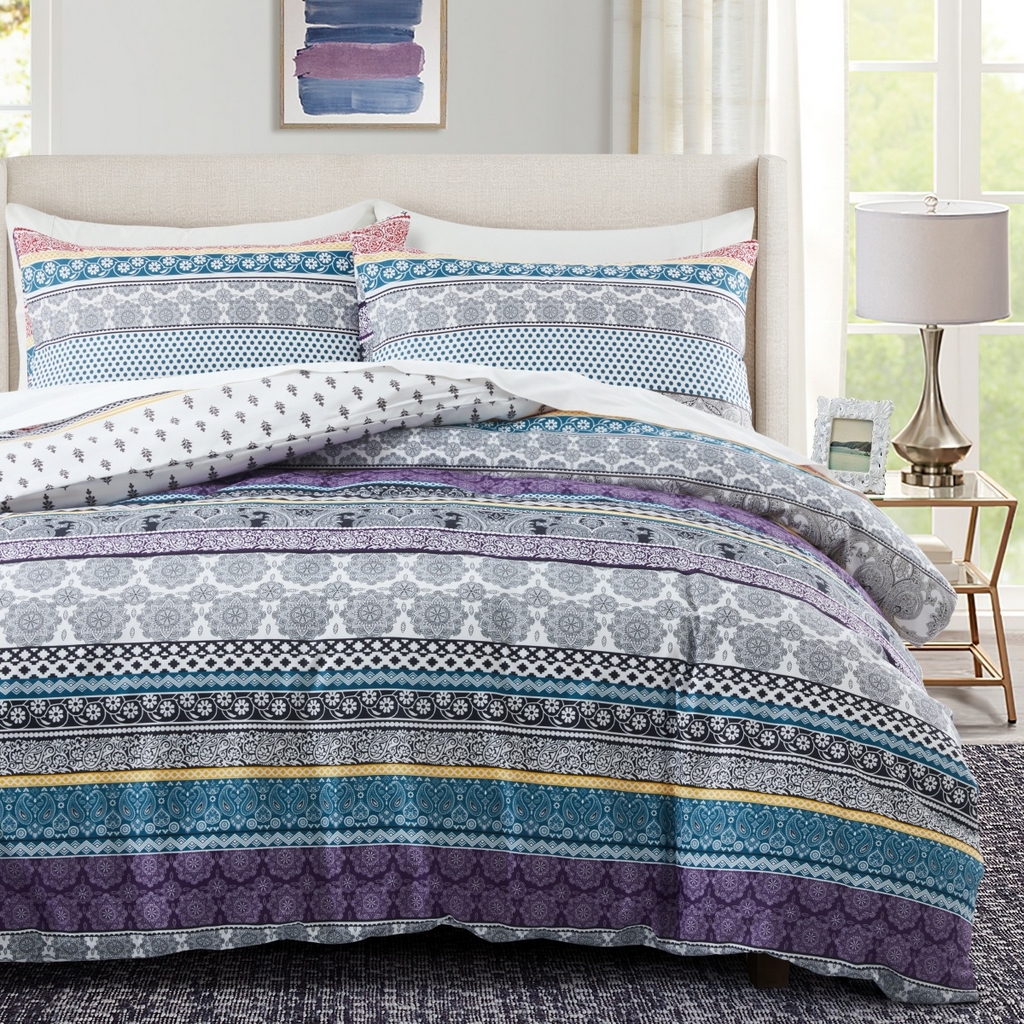 91家纺网 家纺一手货源 找家纺 （总）子不语家纺2025新款跨境外贸 大版印花三件套亚马逊Temu速卖 通Shein沃尔玛专供