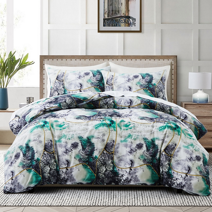 91家纺网 家纺一手货源 找家纺 （总）子不语家纺2025新款跨境外贸 大版印花三件套亚马逊Temu速卖 通Shein沃尔玛专供