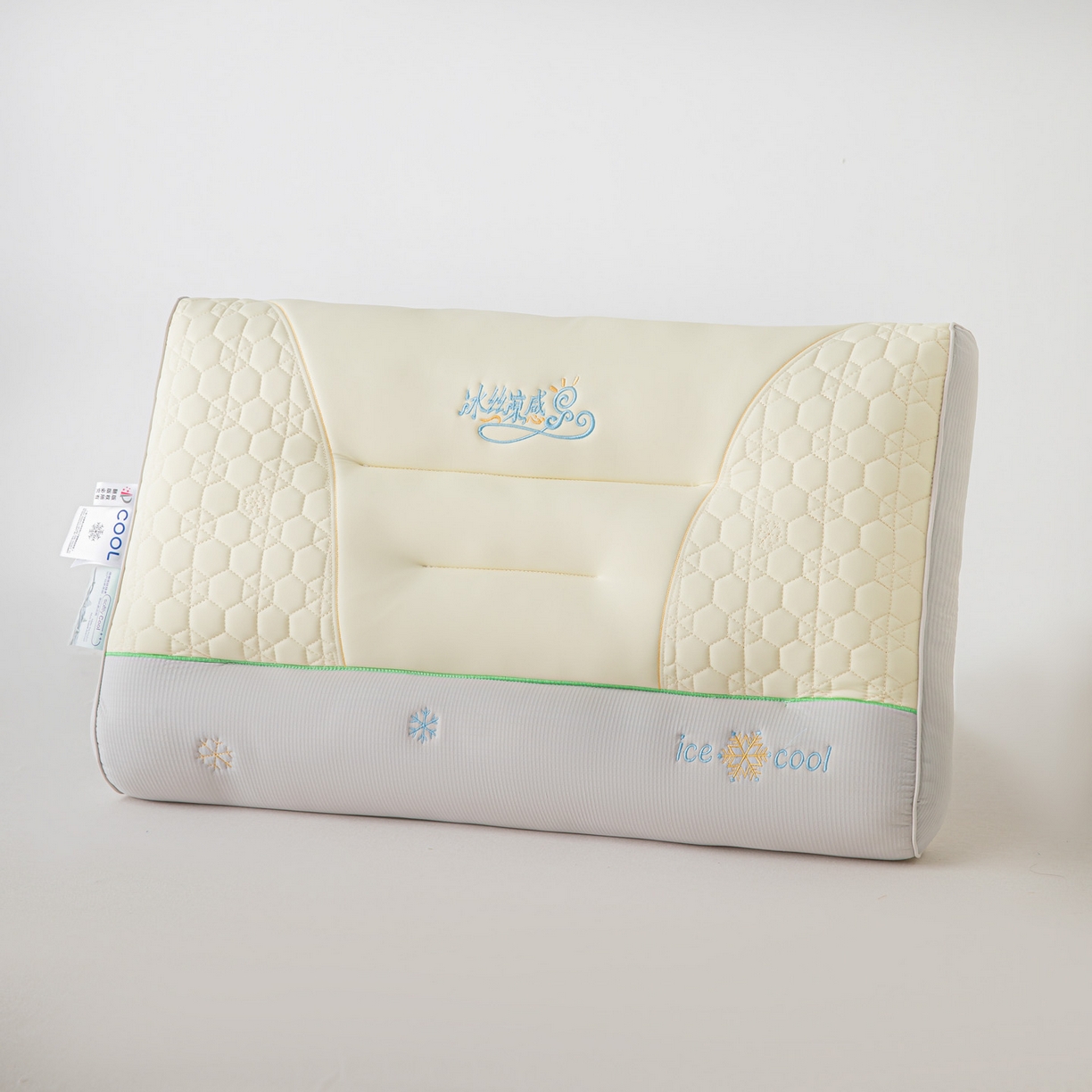 91家纺网 家纺一手货源 找家纺 佳尚枕芯 2025新款冰丝牵引枕枕头枕芯 灰色 48x74cm/只