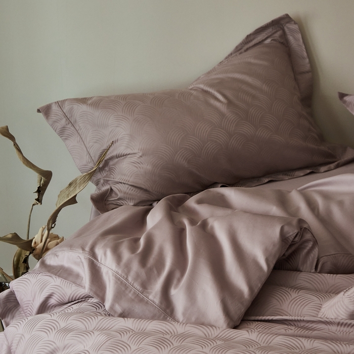 91家纺网 家纺一手货源 找家纺 顾家家居2025新款全棉提花四件套 璞野-瑰丽紫