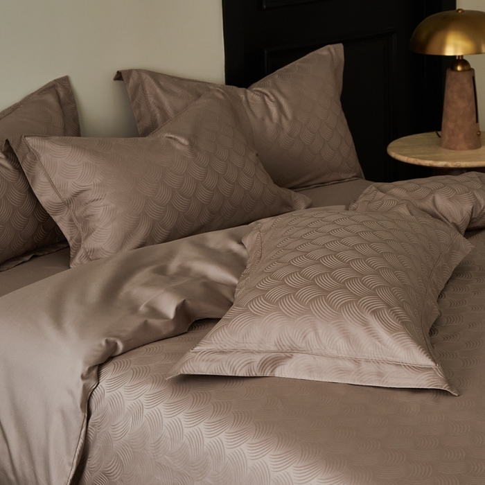 91家纺网 家纺一手货源 找家纺 顾家家居2025新款全棉提花四件套 璞野--暮色粉