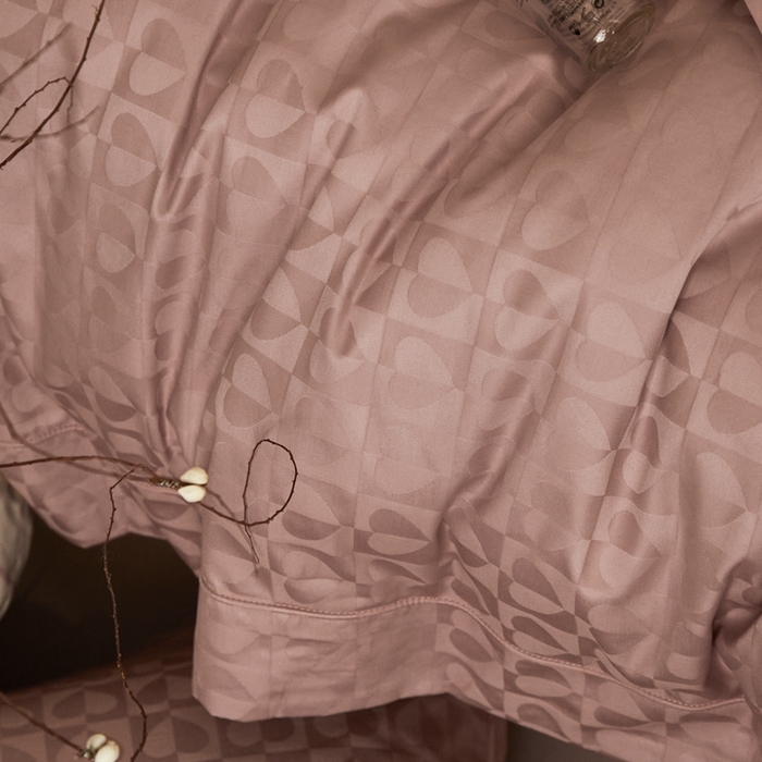 91家纺网 家纺一手货源 找家纺 顾家家居2025新款全棉提花四件套 塞纳-贝壳粉