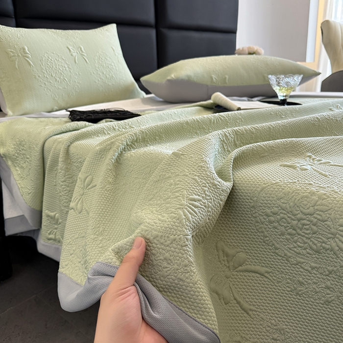 91家纺网 家纺一手货源 找家纺 （总）佰亿莱2025新款手捧花凉席床席床笠款