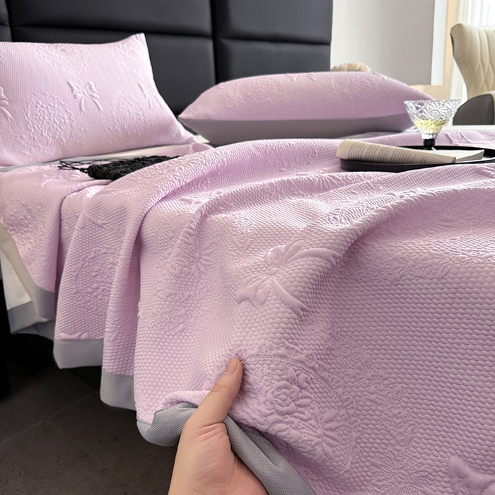 91家纺网 家纺一手货源 找家纺 （总）佰亿莱2025新款手捧花凉席床席床笠款