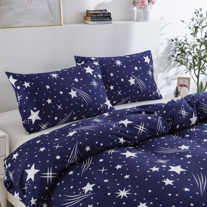 91家纺网 家纺一手货源 找家纺 子不语家纺2025新款跨境外贸 大版印花三件套亚马逊Temu速卖 通Shein沃尔玛专供 蓝星空