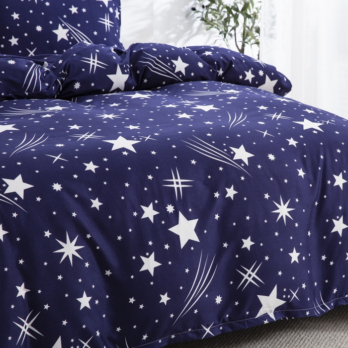 91家纺网 家纺一手货源 找家纺 子不语家纺2025新款跨境外贸 大版印花三件套亚马逊Temu速卖 通Shein沃尔玛专供 蓝星空