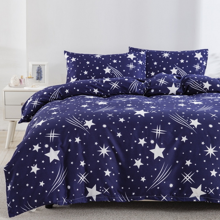 91家纺网 家纺一手货源 找家纺 子不语家纺2025新款跨境外贸 大版印花三件套亚马逊Temu速卖 通Shein沃尔玛专供 蓝星空