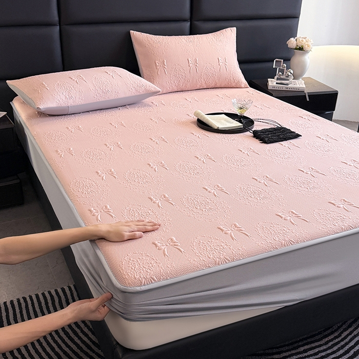 91家纺网 家纺一手货源 找家纺 （总）佰亿莱2025新款手捧花凉席床席床笠款