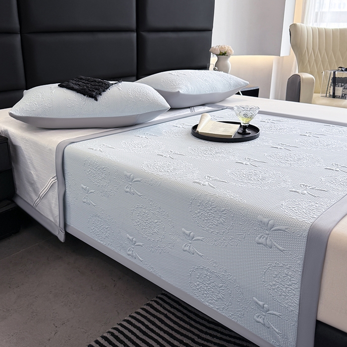 91家纺网 家纺一手货源 找家纺 （总）佰亿莱2025新款手捧花凉席床席床笠款