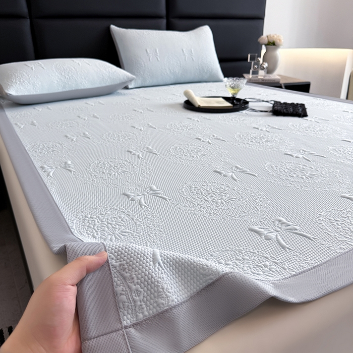 91家纺网 家纺一手货源 找家纺 （总）佰亿莱2025新款手捧花凉席床席床笠款