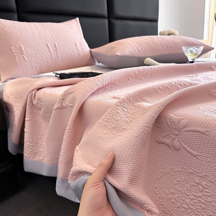 佰亿莱2025新款手捧花凉席床席床笠款 床席手捧花粉