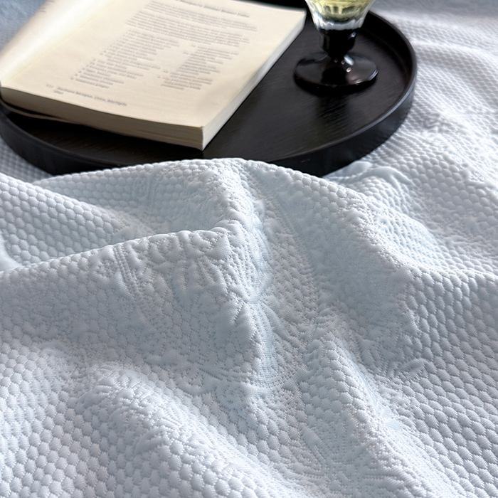 91家纺网 家纺一手货源 找家纺 佰亿莱2025新款手捧花凉席床席床笠款 床席手捧花蓝