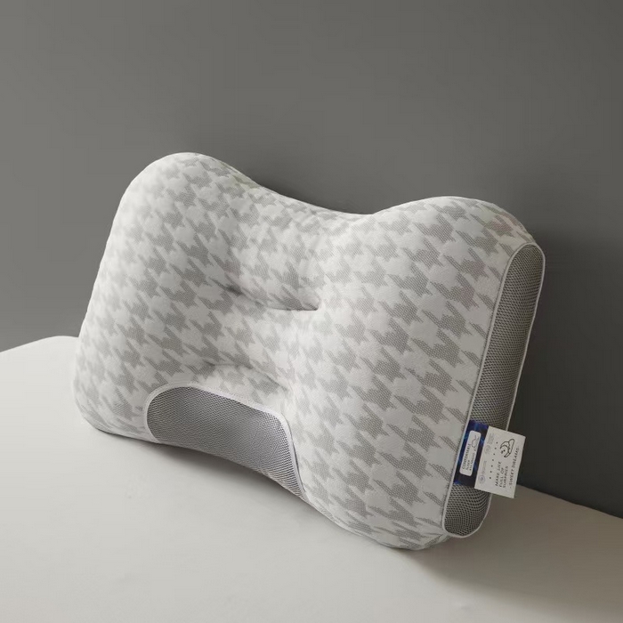 91家纺网 家纺一手货源 找家纺 佳尚枕芯 2025新款千鸟格大蜂窝spa枕头枕芯 千鸟格提花spa枕 40x60cm/只-中枕