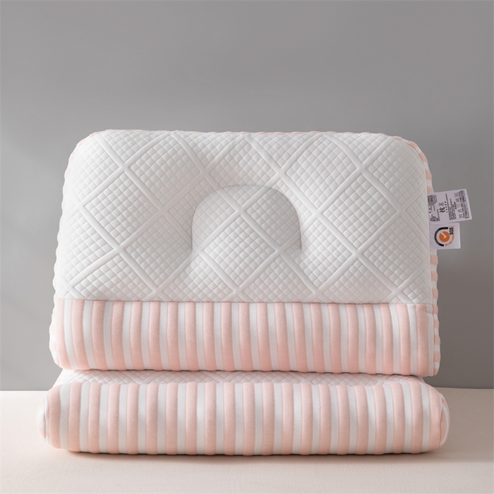 91家纺网 家纺一手货源 找家纺 佳尚枕芯 2025新款情侣款反牵引深睡记忆枕头枕芯护颈椎助睡眠枕头枕芯 牵引枕-粉色 低枕42x65cm/只