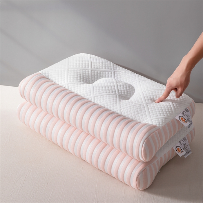 91家纺网 家纺一手货源 找家纺 佳尚枕芯 2025新款情侣款反牵引深睡记忆枕头枕芯护颈椎助睡眠枕头枕芯 牵引枕-粉色 高枕42x65cm/只