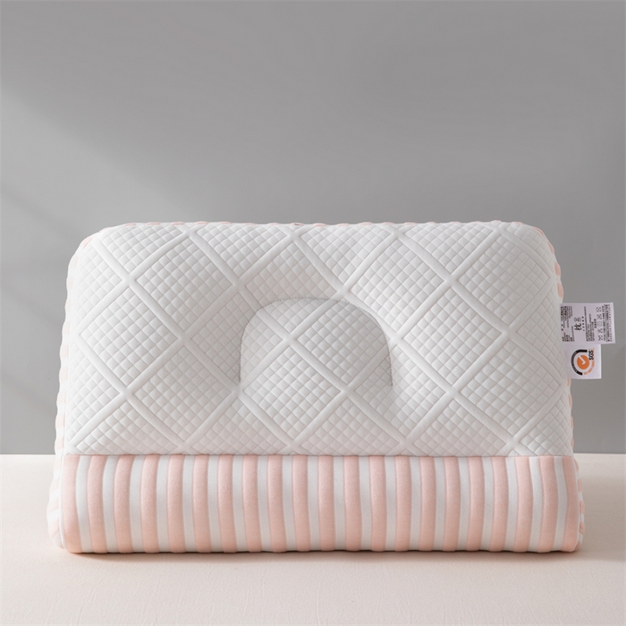 91家纺网 家纺一手货源 找家纺 佳尚枕芯 2025新款情侣款反牵引深睡记忆枕头枕芯护颈椎助睡眠枕头枕芯 牵引枕-粉色 高枕42x65cm/只