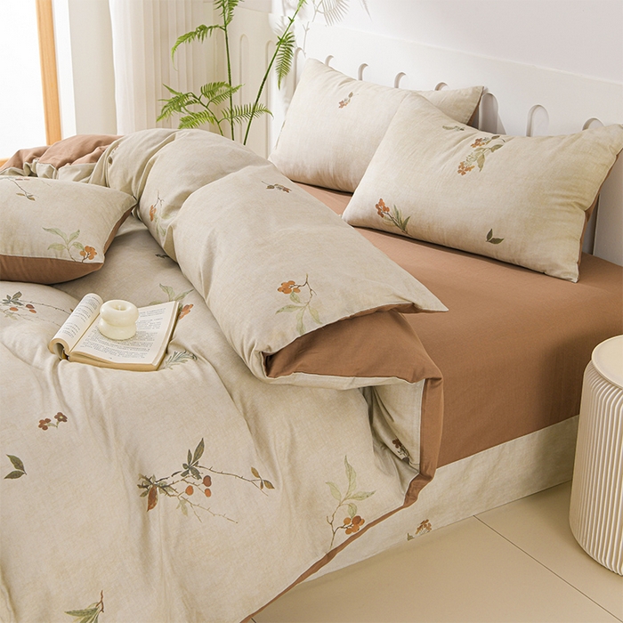 91家纺网 家纺一手货源 找家纺 （总）金昱纺 2025新款A类全棉纯棉双层纱四件套