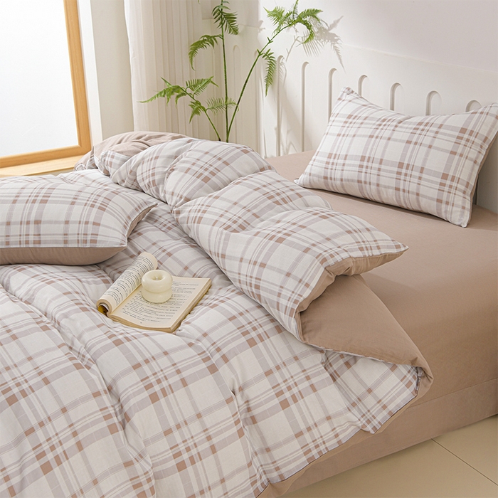 91家纺网 家纺一手货源 找家纺 （总）金昱纺 2025新款A类全棉纯棉双层纱四件套