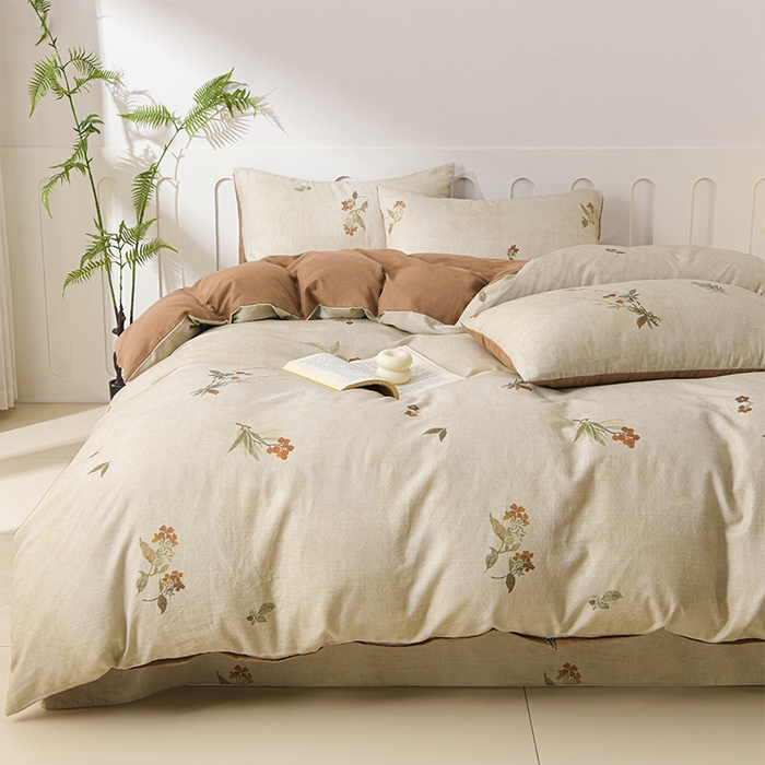 91家纺网 家纺一手货源 找家纺 金昱纺 2025新款A类全棉纯棉双层纱四件套 城南旧事-粽