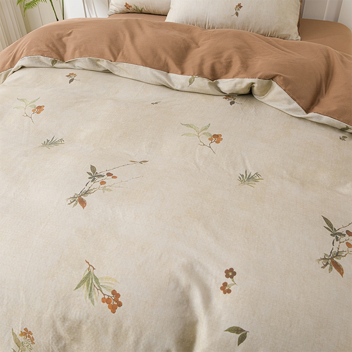 91家纺网 家纺一手货源 找家纺 金昱纺 2025新款A类全棉纯棉双层纱四件套 城南旧事-粽