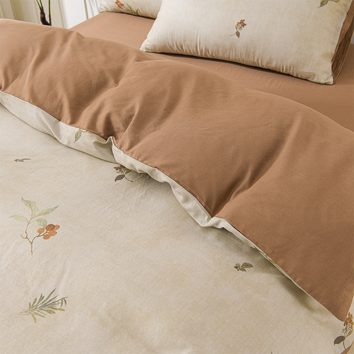 91家纺网 家纺一手货源 找家纺 金昱纺 2025新款A类全棉纯棉双层纱四件套 城南旧事-粽