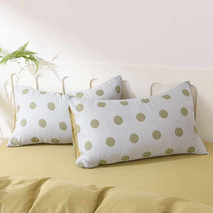 91家纺网 家纺一手货源 找家纺 金昱纺 2025新款A类全棉纯棉双层纱四件套 大圆满-绿