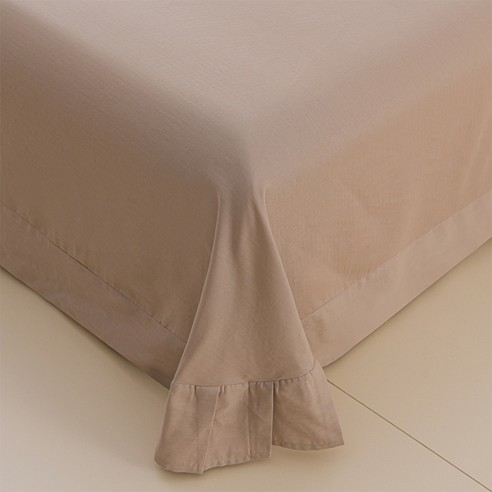 91家纺网 家纺一手货源 找家纺 金昱纺 2025新款A类全棉纯棉双层纱四件套 泡泡格-咖