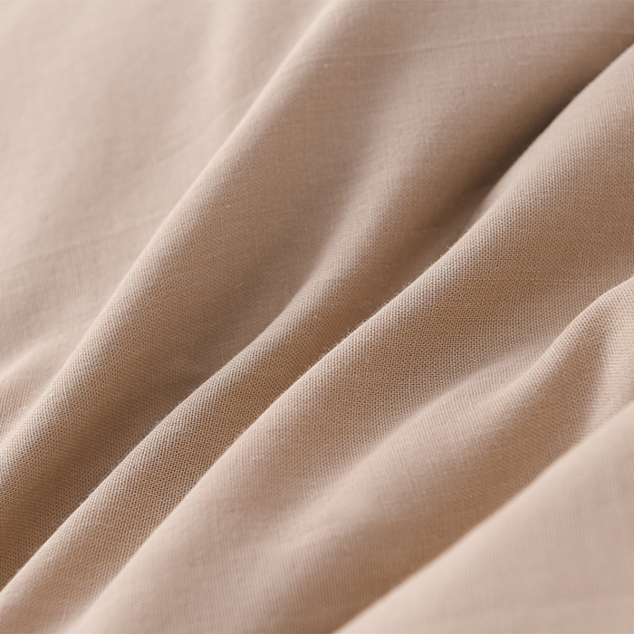 91家纺网 家纺一手货源 找家纺 金昱纺 2025新款A类全棉纯棉双层纱四件套 泡泡格-咖