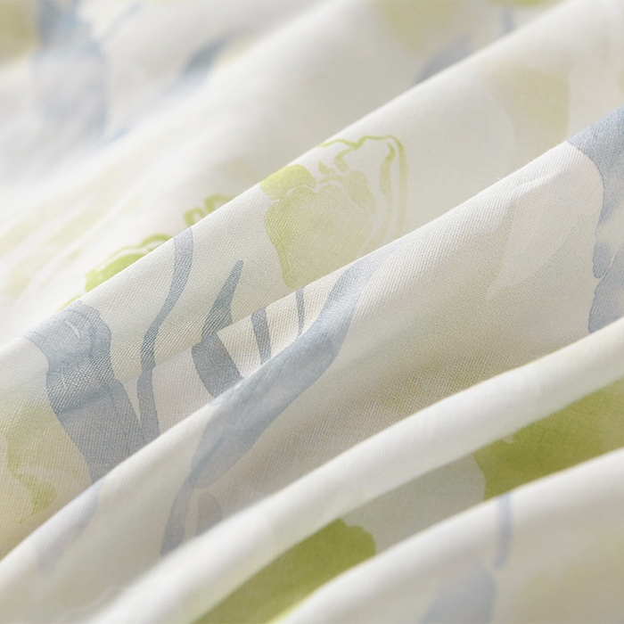 91家纺网 家纺一手货源 找家纺 金昱纺 2025新款A类全棉纯棉双层纱四件套 芊芊-绿