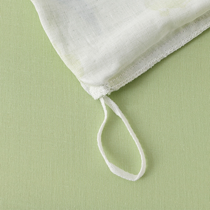 91家纺网 家纺一手货源 找家纺 金昱纺 2025新款A类全棉纯棉双层纱四件套 芊芊-绿