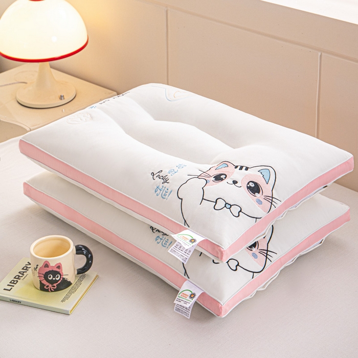 91家纺网 家纺一手货源 找家纺 （总）佳尚枕芯 2025新款情侣招财猫护颈枕 枕头枕芯