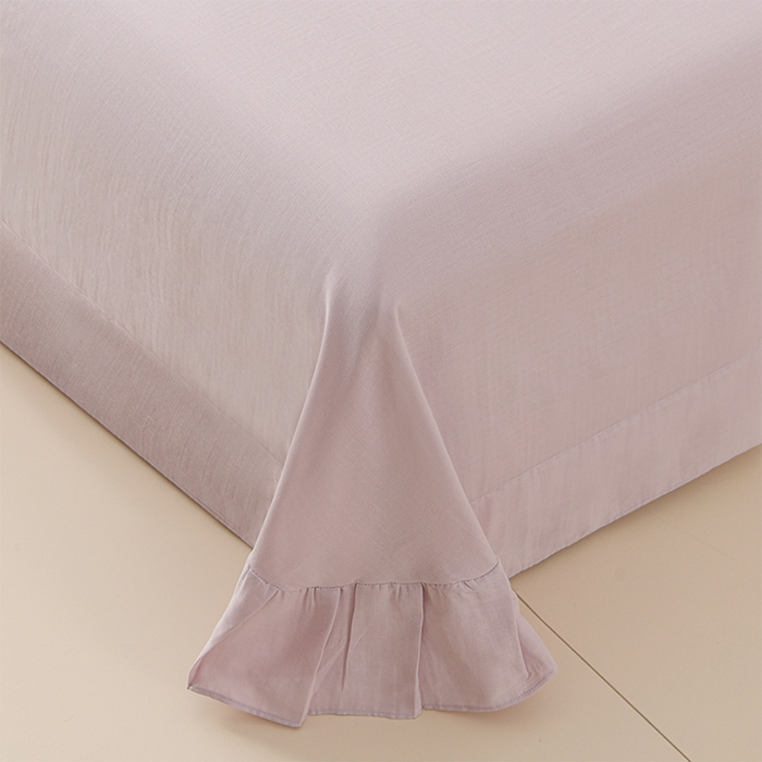 91家纺网 家纺一手货源 找家纺 金昱纺 2025新款A类全棉纯棉双层纱四件套 小蓝莓-紫