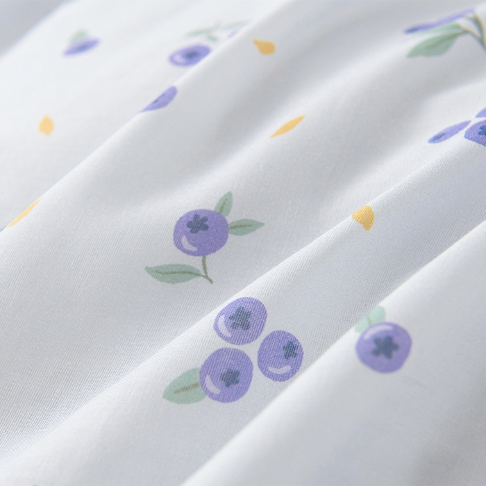 91家纺网 家纺一手货源 找家纺 金昱纺 2025新款A类全棉纯棉双层纱四件套 小蓝莓-紫