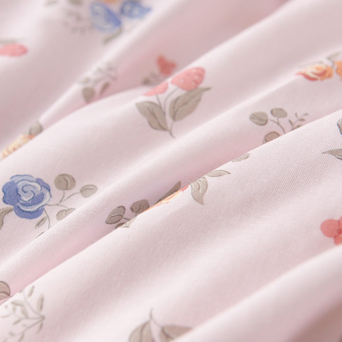 91家纺网 家纺一手货源 找家纺 金昱纺 2025新款A类全棉纯棉双层纱四件套 小美满-粉