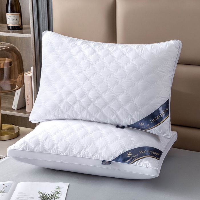 91家纺网 家纺一手货源 找家纺 （总）佳尚枕芯 2025新款三格线亲肤羽丝棉酒店枕枕头枕芯