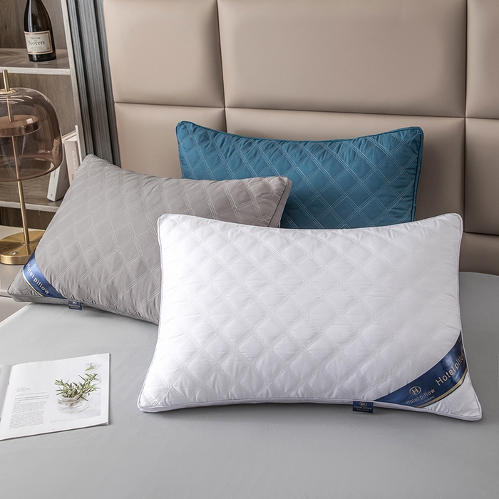 91家纺网 家纺一手货源 找家纺 佳尚枕芯 2025新款三格线亲肤羽丝棉酒店枕枕头枕芯 组合图 48x74cm/只 低枕