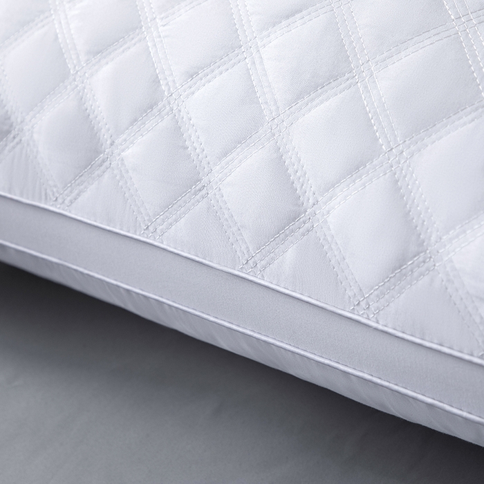 91家纺网 家纺一手货源 找家纺 佳尚枕芯 2025新款三格线亲肤羽丝棉酒店枕枕头枕芯 白色 48x74cm/只 低枕