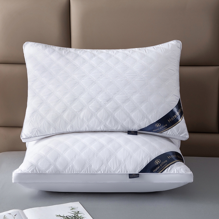 91家纺网 家纺一手货源 找家纺 佳尚枕芯 2025新款三格线亲肤羽丝棉酒店枕枕头枕芯 白色 48x74cm/只 中枕