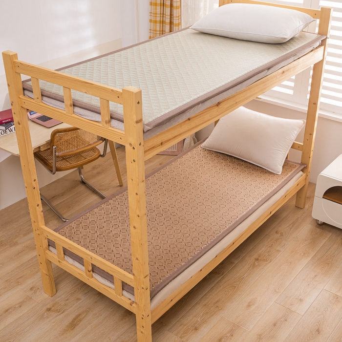 91家纺网 家纺一手货源 找家纺  （买家秀）（爆款花型 不断货）藤席地垫日式榻榻米床边垫子打地铺睡觉凉席藤席凉席床垫软垫学生宿舍床垫 冰藤回字格（学生床）