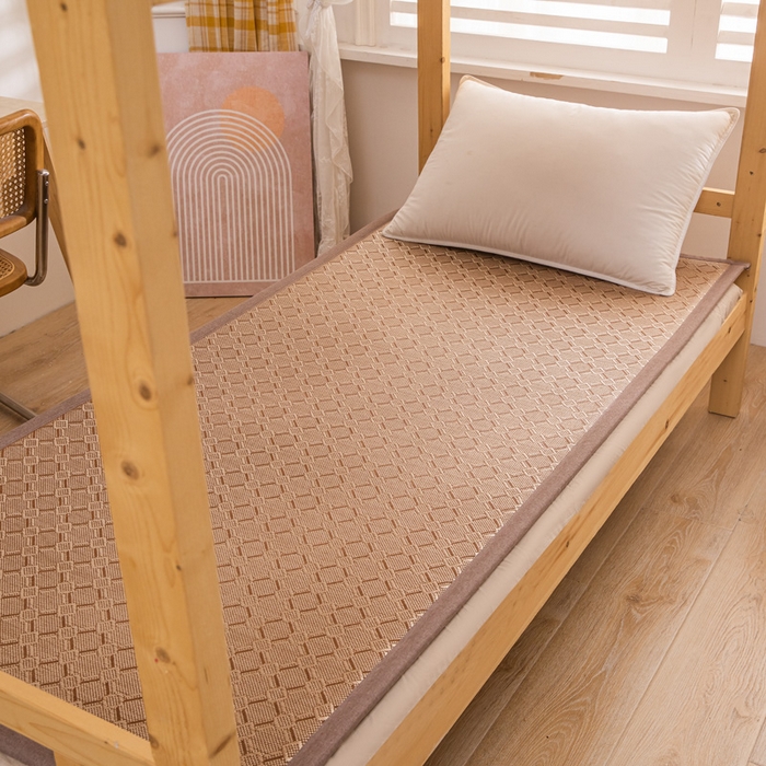 91家纺网 家纺一手货源 找家纺  （买家秀）（爆款花型 不断货）藤席地垫日式榻榻米床边垫子打地铺睡觉凉席藤席凉席床垫软垫学生宿舍床垫 冰藤回字格（学生床）