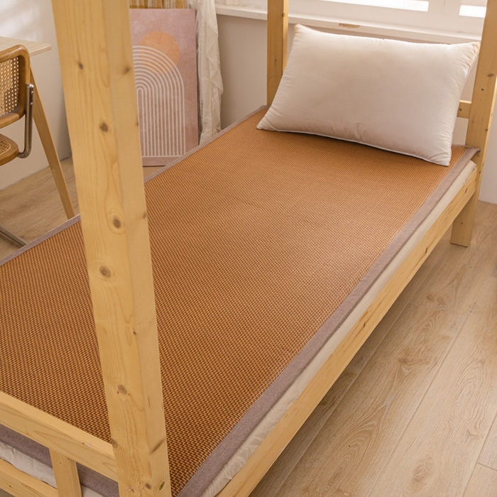 91家纺网 家纺一手货源 找家纺  （买家秀）（爆款花型 不断货）藤席地垫日式榻榻米床边垫子打地铺睡觉凉席藤席凉席床垫软垫学生宿舍床垫 步步高（学生床）