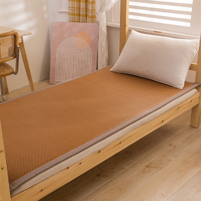 91家纺网 家纺一手货源 找家纺  （买家秀）（爆款花型 不断货）藤席地垫日式榻榻米床边垫子打地铺睡觉凉席藤席凉席床垫软垫学生宿舍床垫 步步高（学生床）