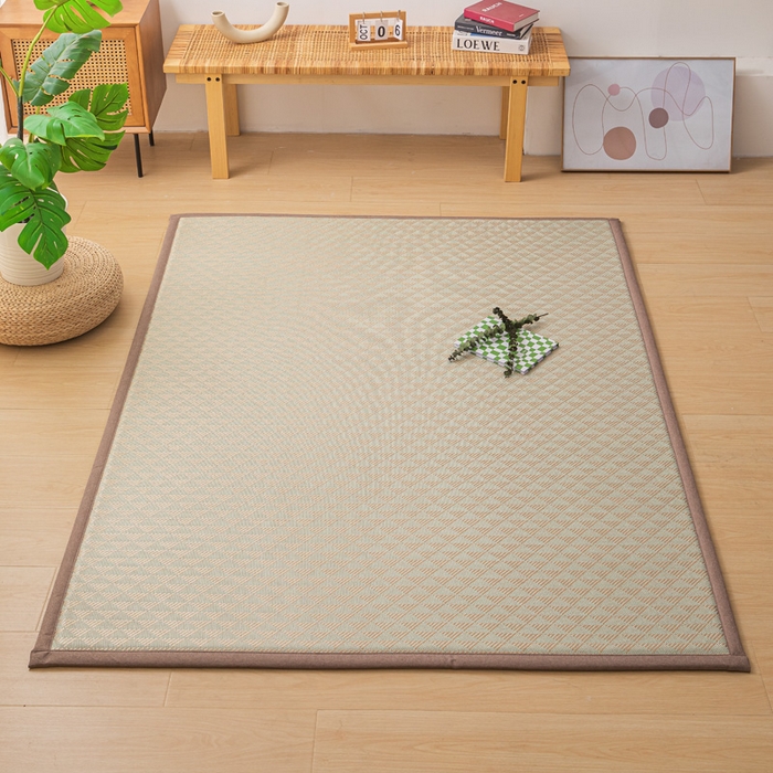 91家纺网 家纺一手货源 找家纺  （买家秀）（爆款花型 不断货）藤席地垫日式榻榻米床边垫子打地铺睡觉凉席藤席凉席床垫软垫学生宿舍床垫 冰藤三角花