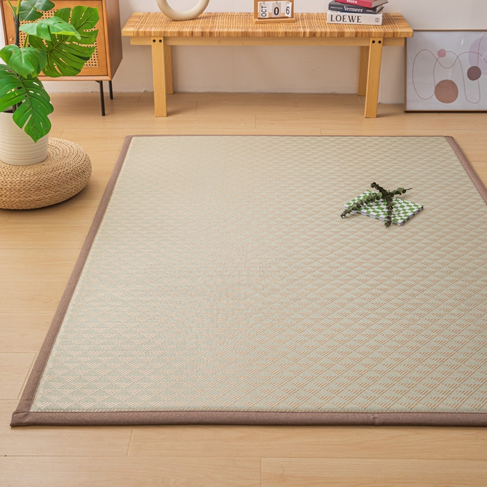 91家纺网 家纺一手货源 找家纺  （买家秀）（爆款花型 不断货）藤席地垫日式榻榻米床边垫子打地铺睡觉凉席藤席凉席床垫软垫学生宿舍床垫 冰藤三角花