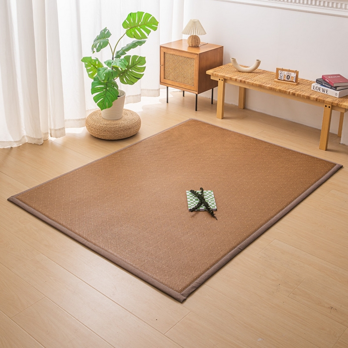 91家纺网 家纺一手货源 找家纺  （买家秀）（爆款花型 不断货）藤席地垫日式榻榻米床边垫子打地铺睡觉凉席藤席凉席床垫软垫学生宿舍床垫 饼干花