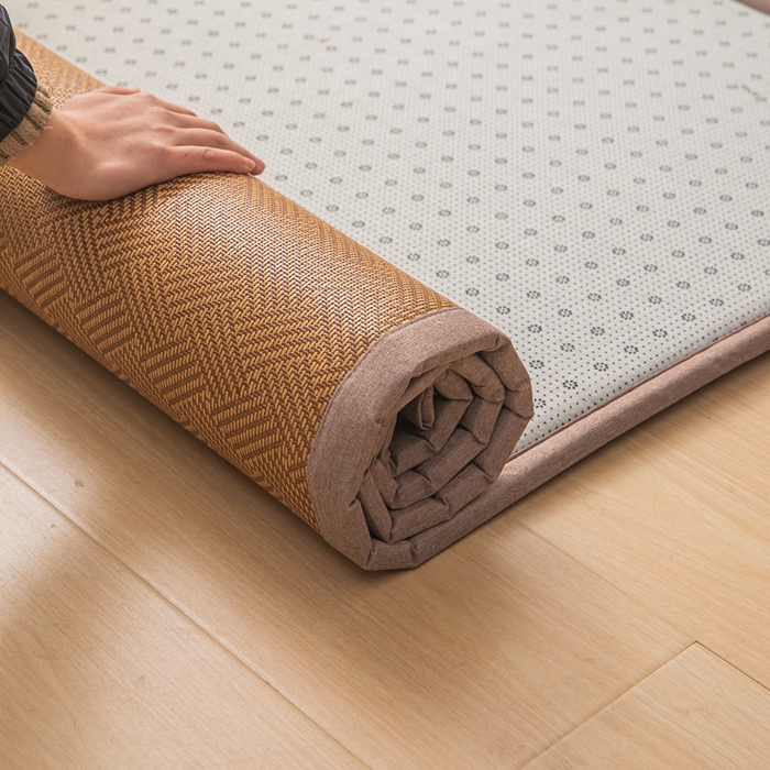 91家纺网 家纺一手货源 找家纺  （买家秀）（爆款花型 不断货）藤席地垫日式榻榻米床边垫子打地铺睡觉凉席藤席凉席床垫软垫学生宿舍床垫 饼干花