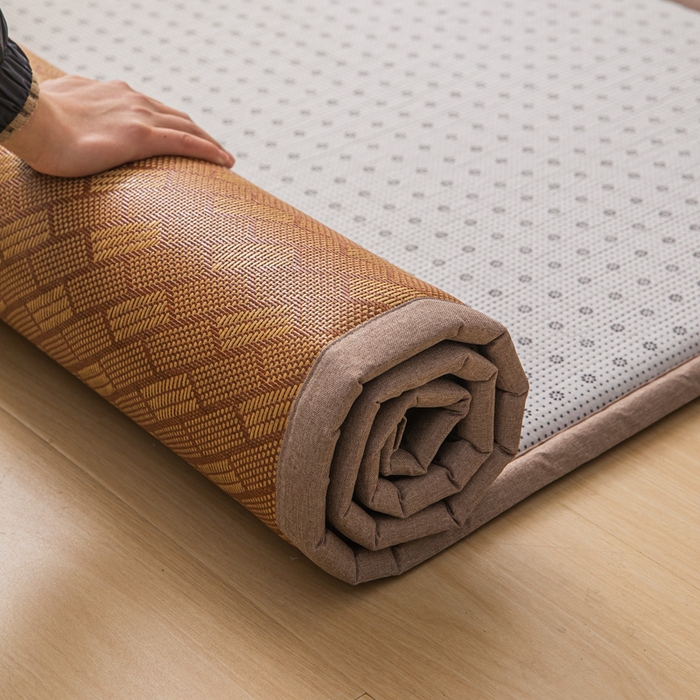 91家纺网 家纺一手货源 找家纺  （买家秀）（爆款花型 不断货）藤席地垫日式榻榻米床边垫子打地铺睡觉凉席藤席凉席床垫软垫学生宿舍床垫 镜框花