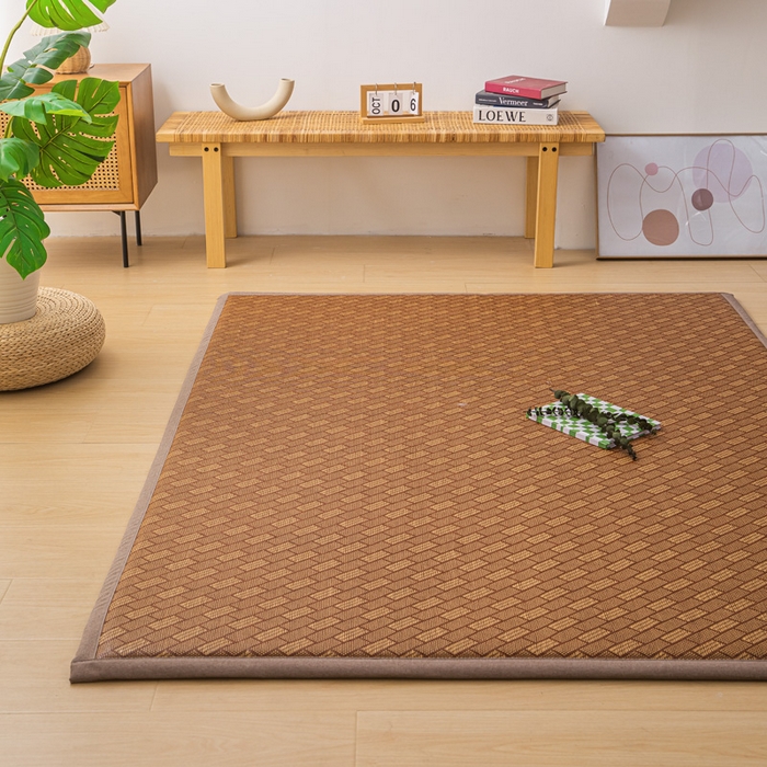 91家纺网 家纺一手货源 找家纺  （买家秀）（爆款花型 不断货）藤席地垫日式榻榻米床边垫子打地铺睡觉凉席藤席凉席床垫软垫学生宿舍床垫 镜框花